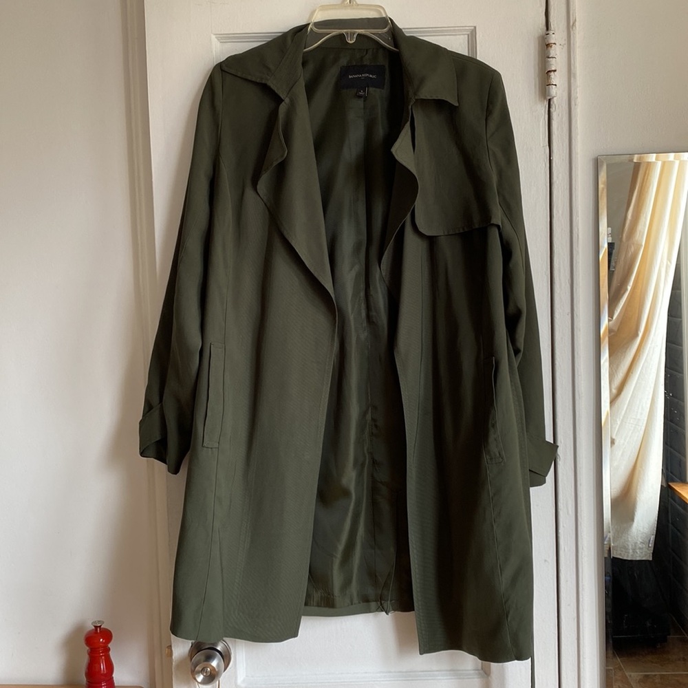 Dark Green Trenchcoat - Banana Republic